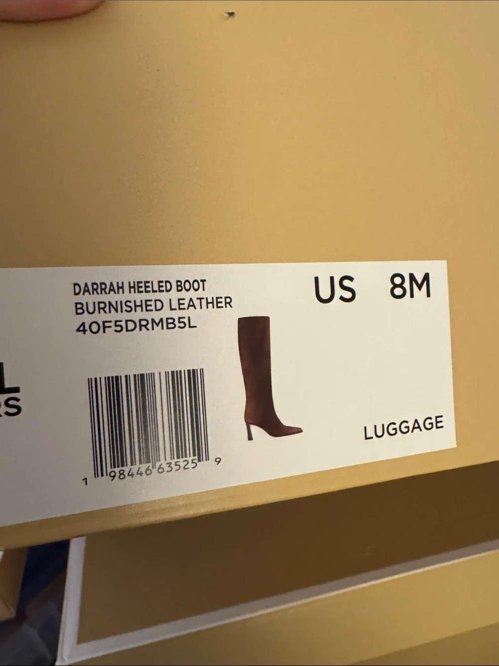 Michael Kors Darrah Heeled Boot Size 8M Luggage Burnished Leather NEW - Picture 5 of 7